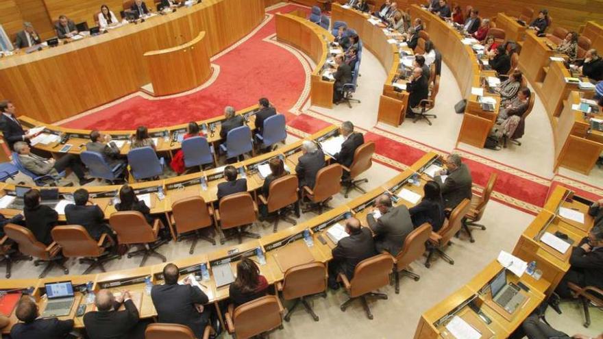 La sesión plenaria de ayer en el Parlamento autonómico.