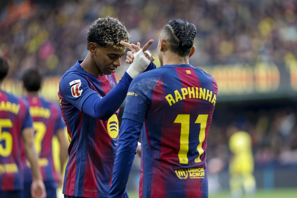 Lamine, recurso de Ronaldinho, gol y mensaje a la grada de La Cerámica en  el Villarreal-Barça