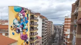 VÍDEO | El espectacular nuevo mural de Zamora del que todo el mundo habla: globos al aire