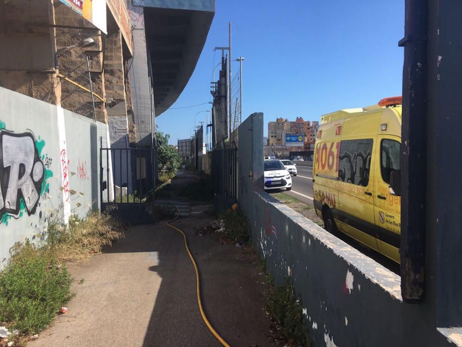 Incendio en el Estadi balear