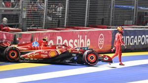 Carlos Sainz , tras su accidente