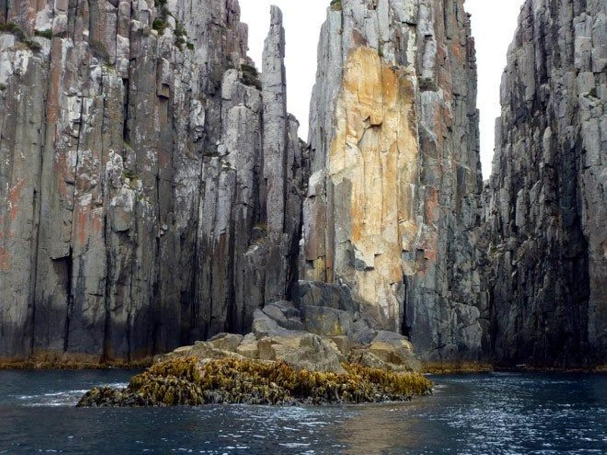 Acantilados de basalto en Tasmania.