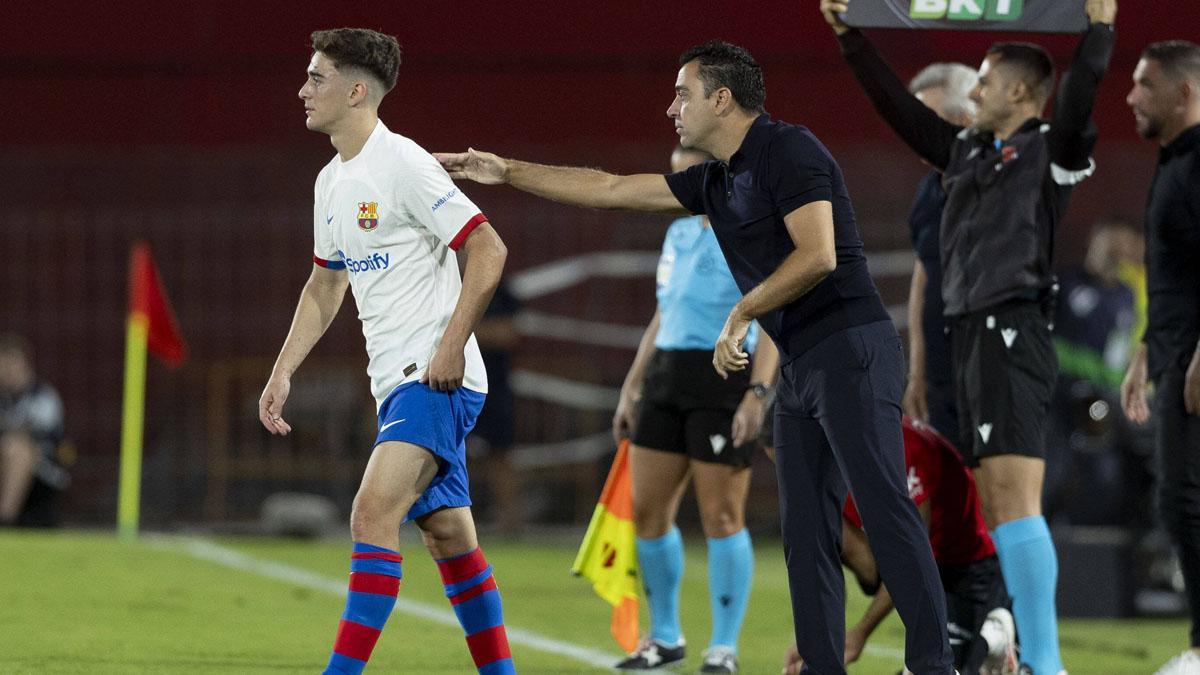 Xavi, en un momento del Mallorca - Barça del pasado martes en Son Moix