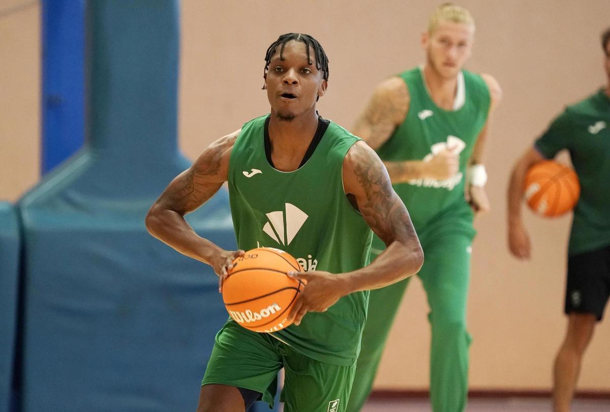 Tyson Carter, durante un entrenamiento.