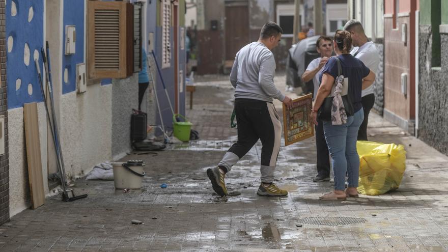 Siete personas evacuadas por las inundaciones en el barrio de San Cristóbal
