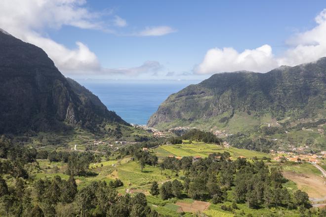 Vista aérea del noroeste de Madeira