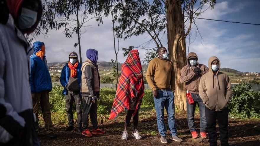 Protestas de migrantes en Las Raíces