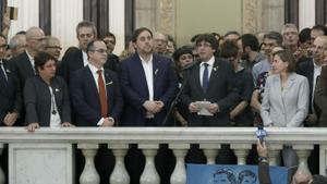 Els líders independentistes planifiquen el seu futur pendents del Constitucional