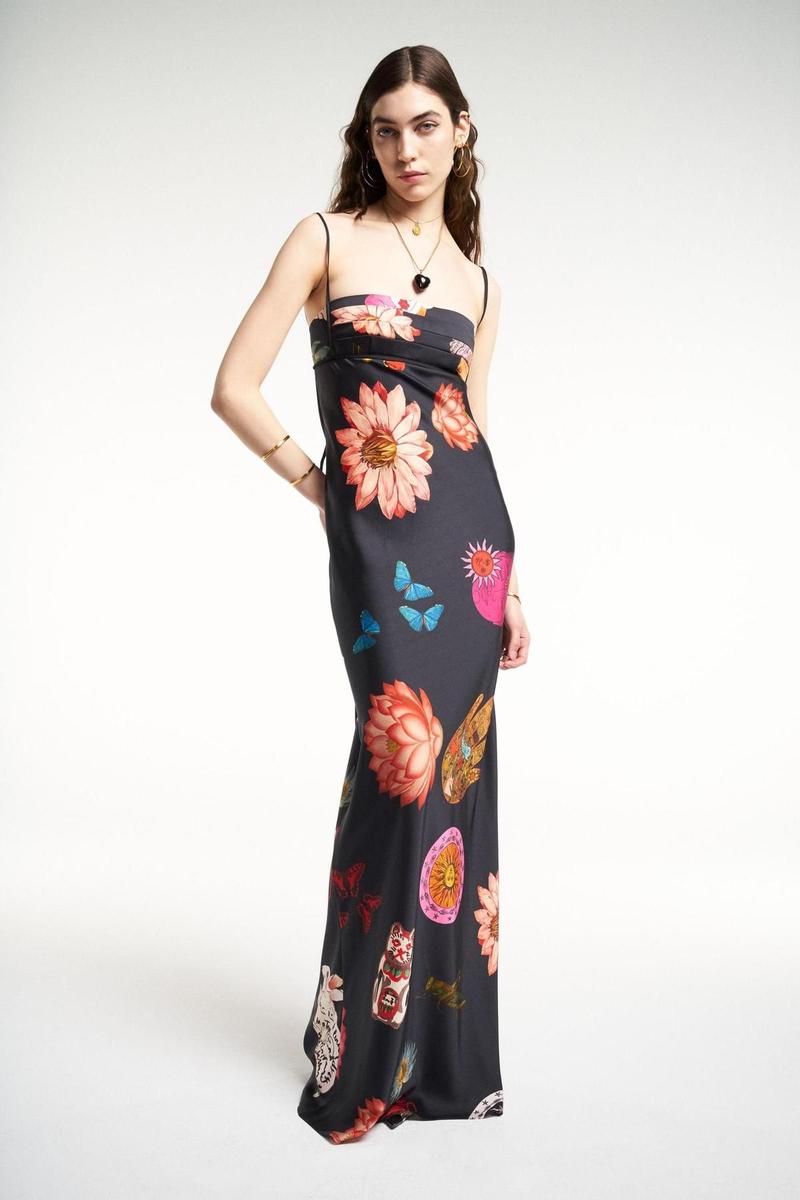 Vestido negro slip esmoquin lucky de Juan Vidal