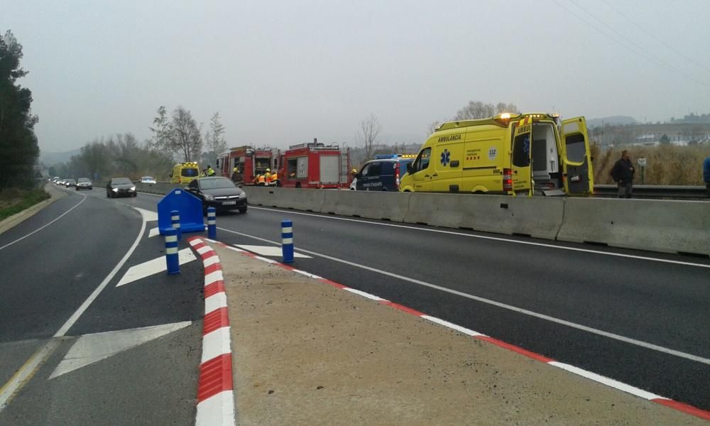 Accident a la C-55, a Sant Vicenç