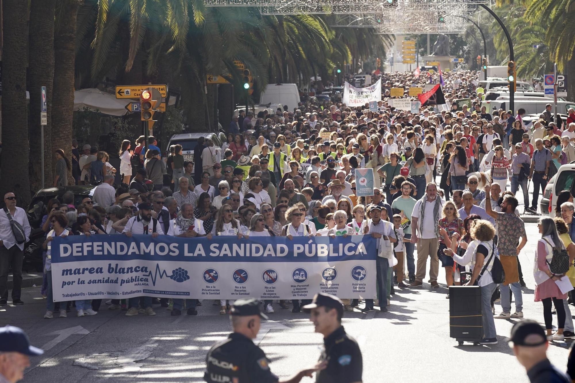 Marea Blanca se manifiesta por la sanidad pública en Málaga