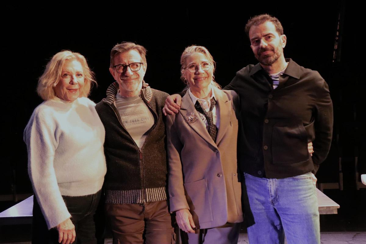 Mercè Aránega, Jordi Boixaderas, Emma Vilarasau i David Selvas, aquest dimecres a La Villarroel