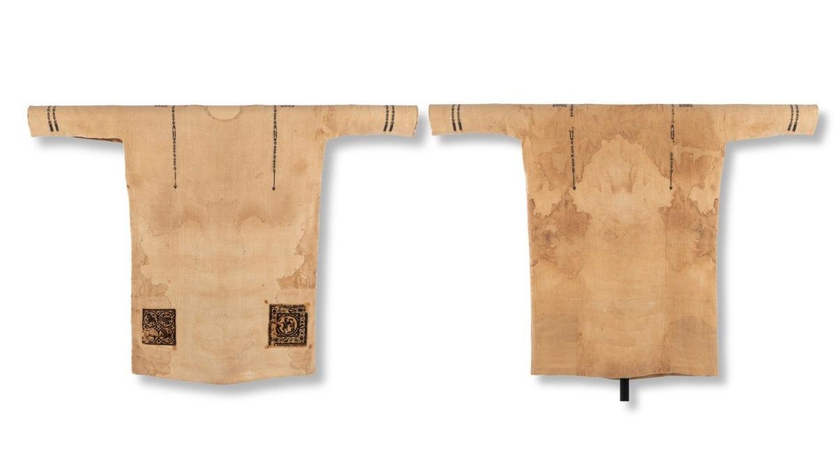 Túnica egipcia hecha en lino.