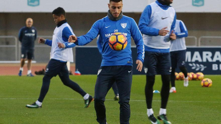 Luis Muñoz, durante un entrenamiento reciente.