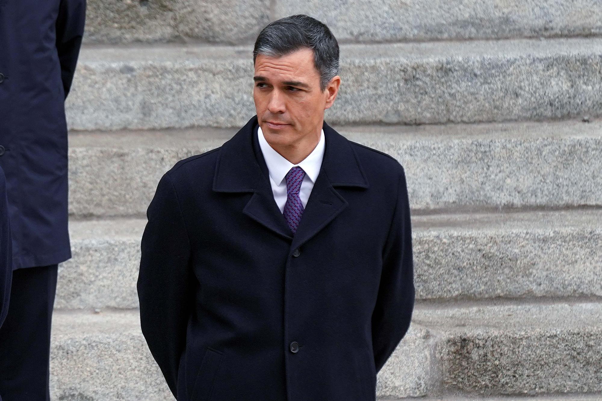 El Presidente del Gobierno Pedro Sánchez durante los actos del  Día de la Constitución.