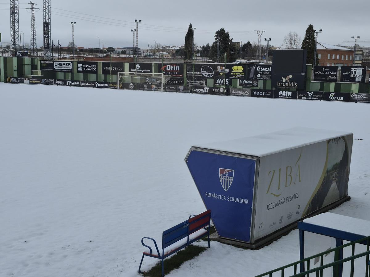 El campo de La Albuera (Segovia) esta mañana.