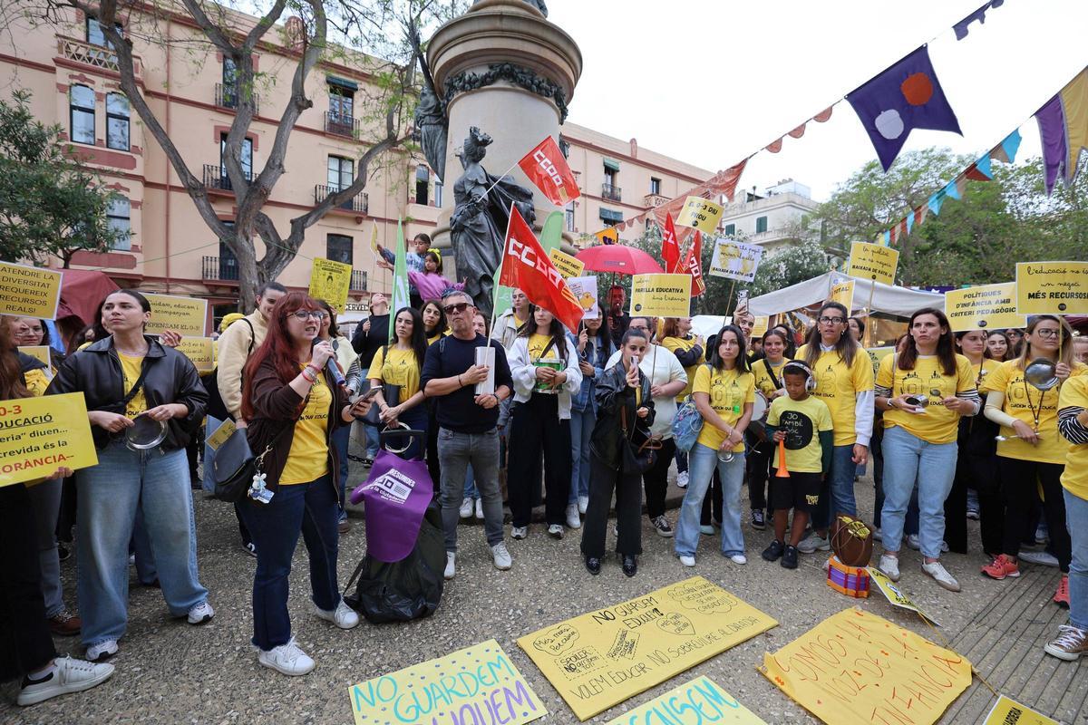 Protesta de las educadoras de Infantil de 0 a 3 años en Ibiza