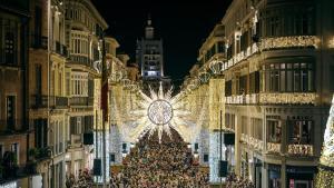 Vista de la iluminación de la anterior navidad en la Calle Larios (Málaga), a cargo de Ximenez Group.