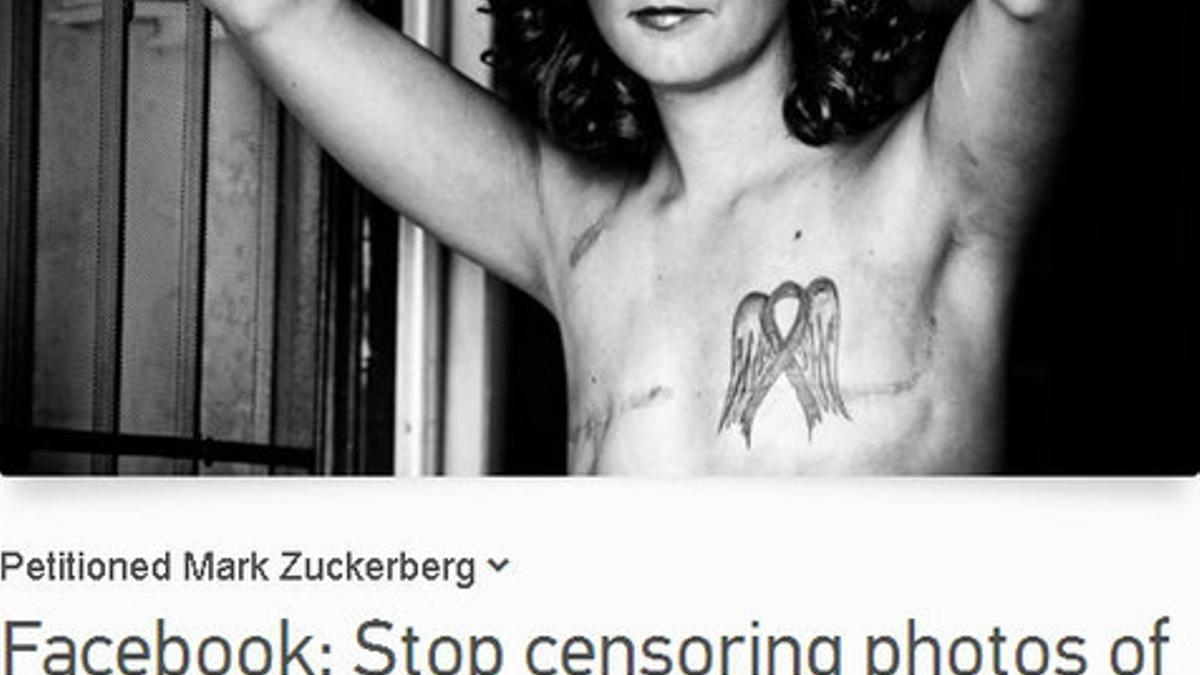 Facebook cambia su política de uso para permitir fotos de mastectomías