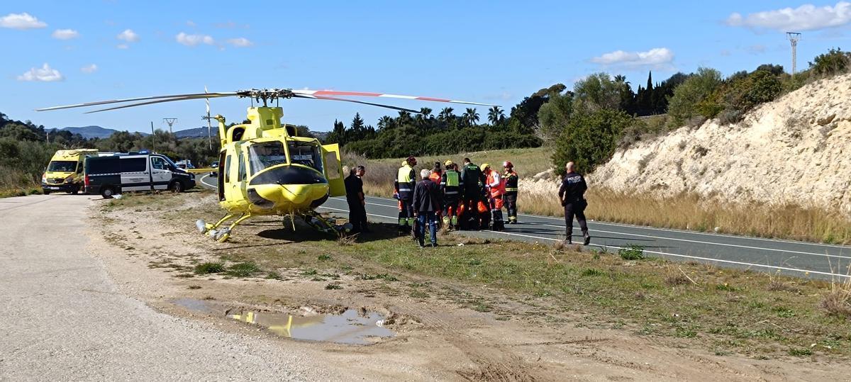 Ein Helikopter brachte die lebensgefährlich verletzte Frau ins Krankenhaus Son Espases.