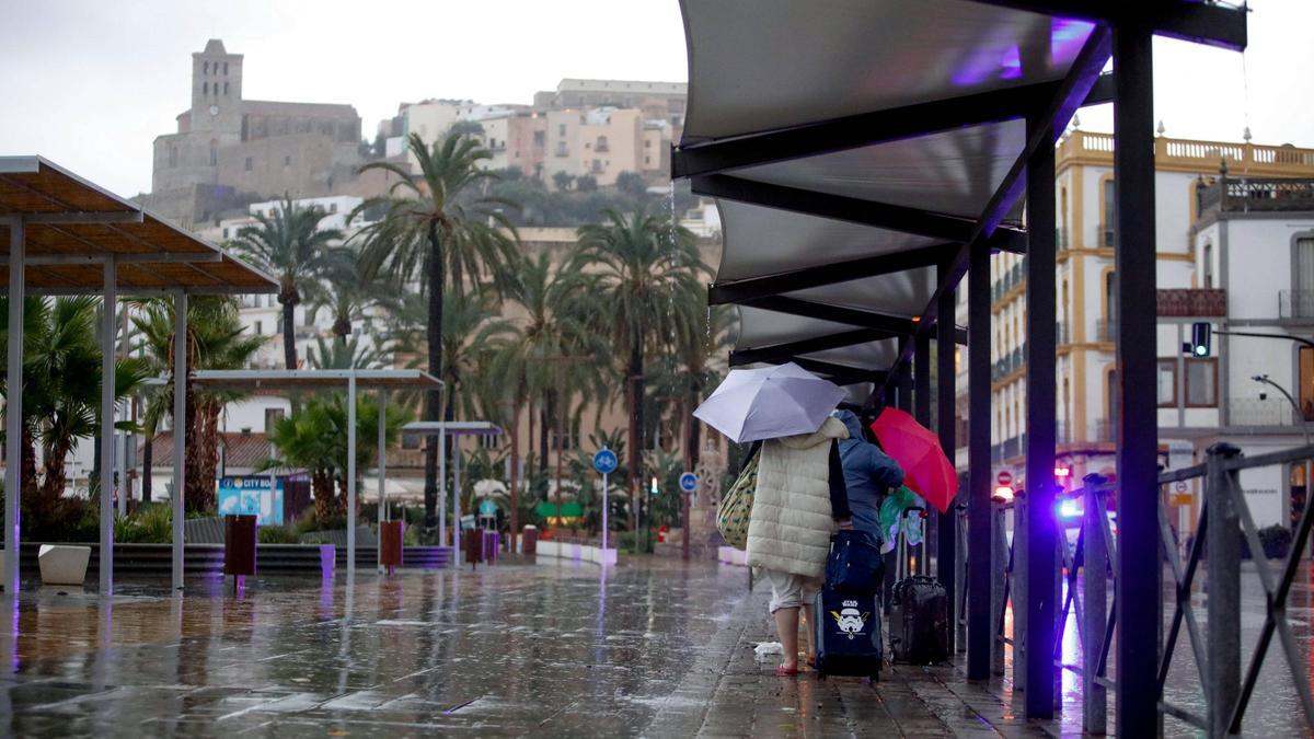 Lluvia en Ibiza.