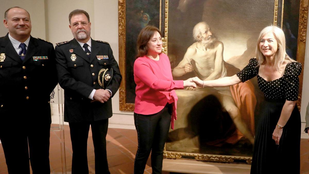 Entrega de cuadro recuperado por la Policía &#039;San Jerónimo oyendo la trompeta del Juicio Final&#039;, que acogerá temporalmente el Museo Bellas Artes de Sevilla