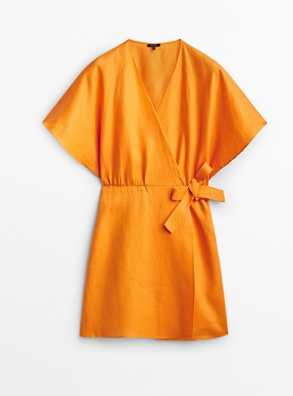 'Naranja vitamina': Vestido cruzado