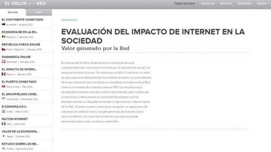 Nuevo sitio web de Google.