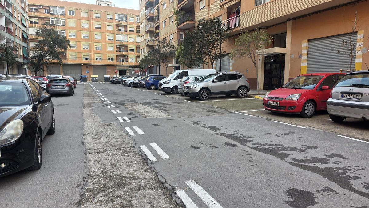 Calle Alfara del Patriarca, donde ya no se planta falla