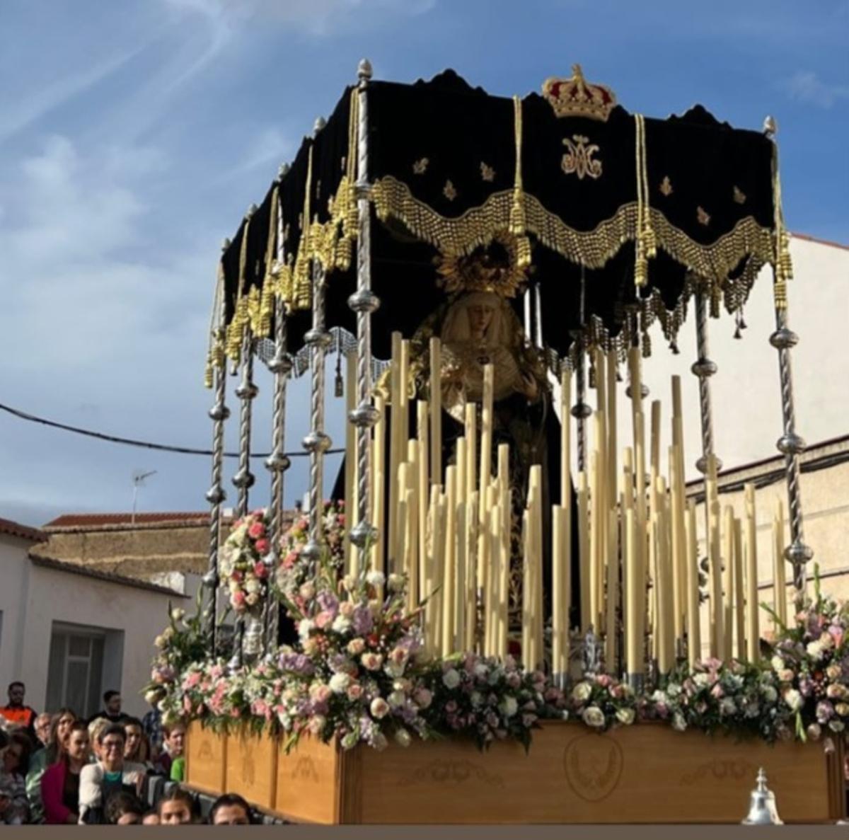 Procesión de la Virgen de los Dolores en Peñarroya-Pueblonuevo.