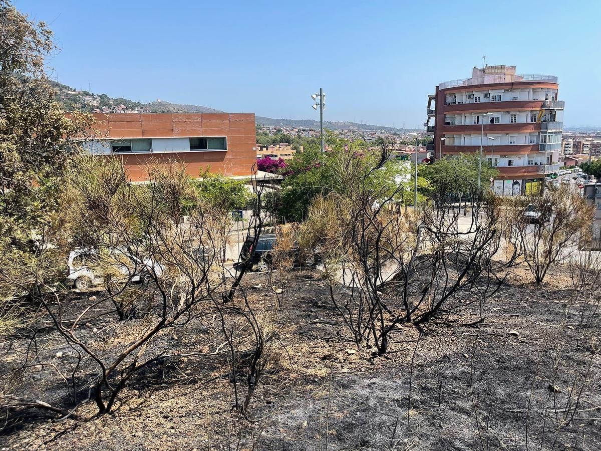 Un incendi crema 200 m² de vegetació a Gavà