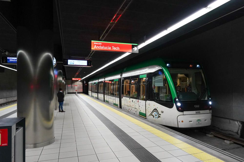 El metro de Málaga se vacía con el estado de alarma.