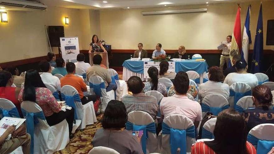 Intervención de Mercedes Martínez, ayer en Nicaragua. // Cetmar