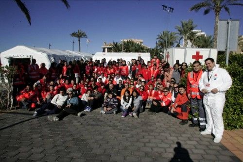 Simulacro de rescate a inmigrantes en Águilas