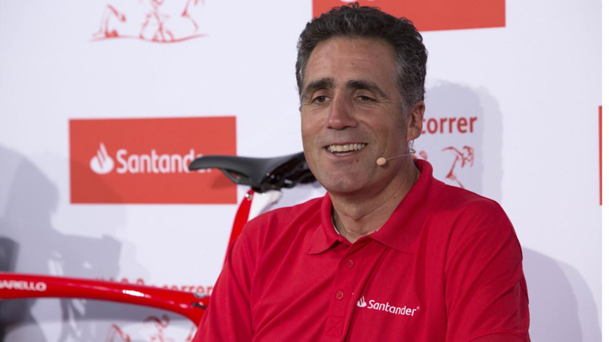 Indurain participó en una charla del Banco Santander