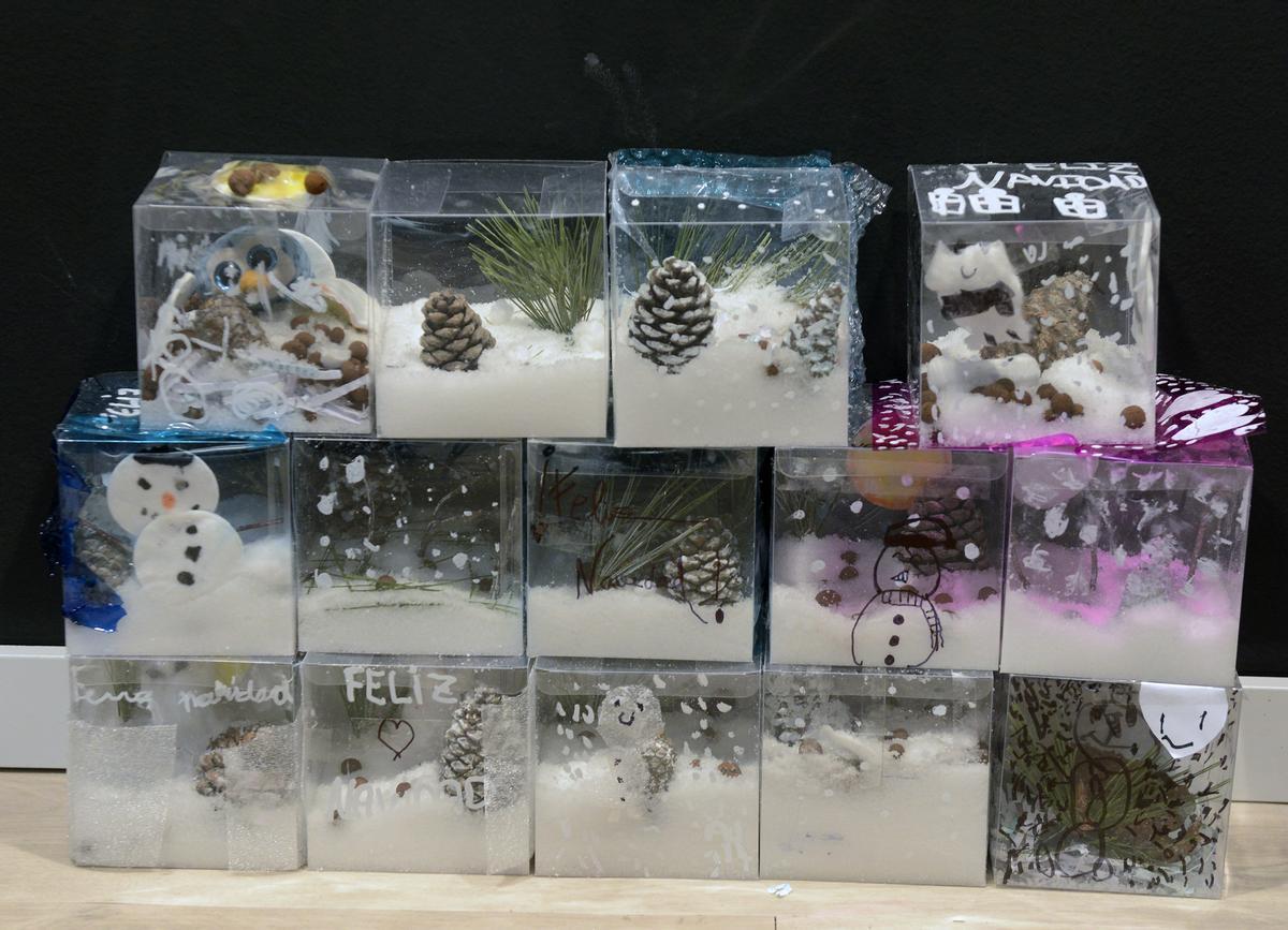 Trabajos de manualidades realizados en la Fundación Bancaja.