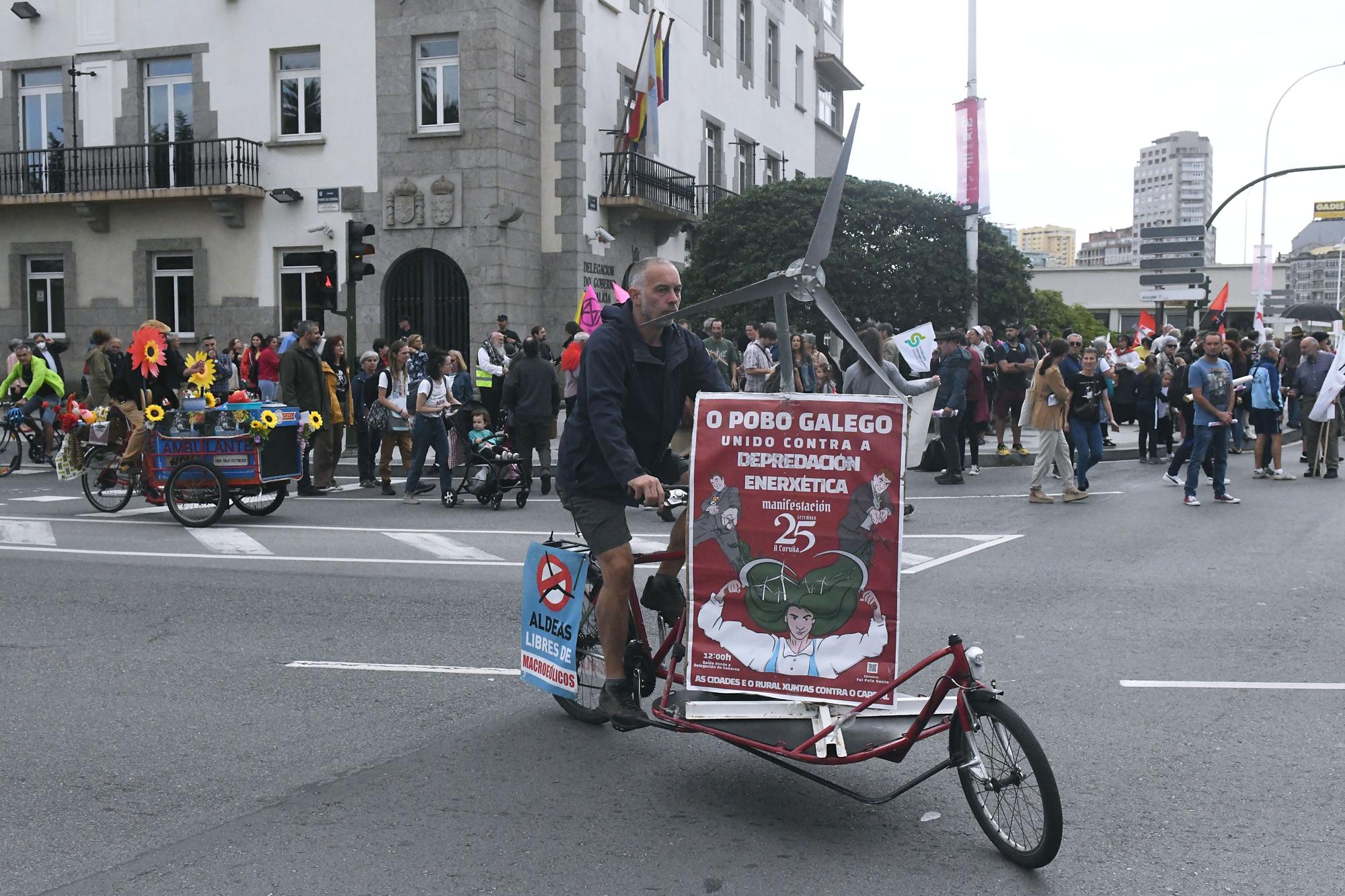 Manifestación en A Coruña contra los parques eólicos