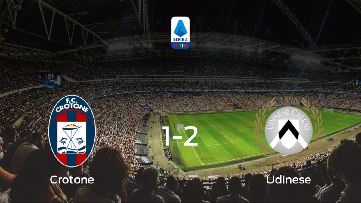 El Udinese deja sin sumar puntos al Crotone (1-2)