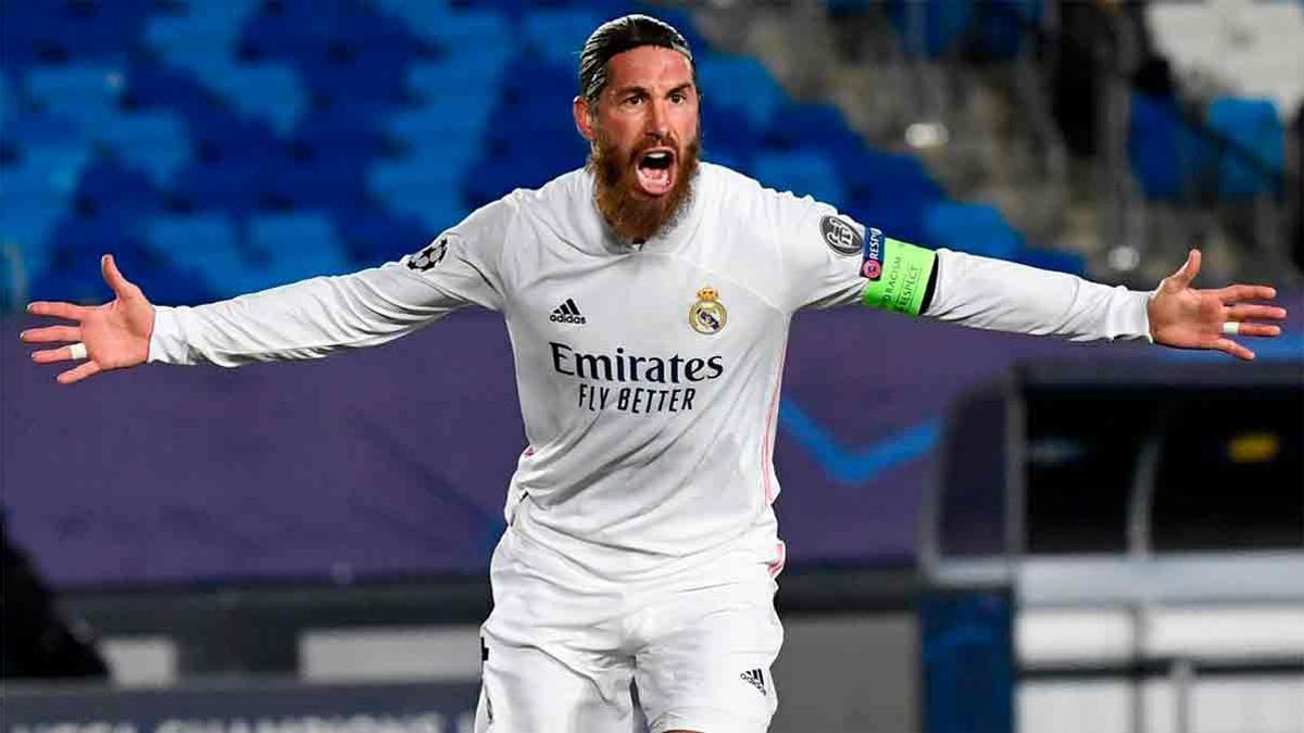 Tuvo que ser de cabeza: así marcó Sergio Ramos su gol 100 con el Madrid