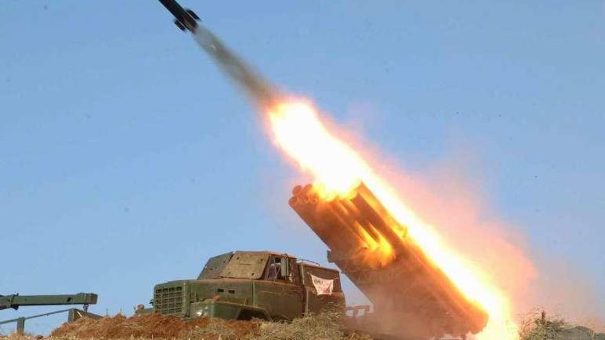 Lanzamiento de un misil desde Corea del Norte en fecha desconocida. // Efe