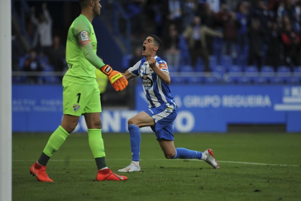 El Dépor remonta y le gana 4-2 al Málaga