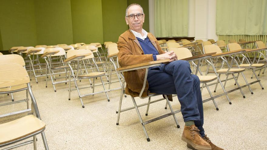 Jaume Funes, en una de les sales de La Salle Figueres.