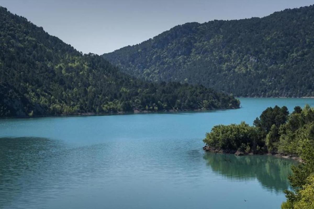 Embalse de El Grado, en la provincia de Huesca