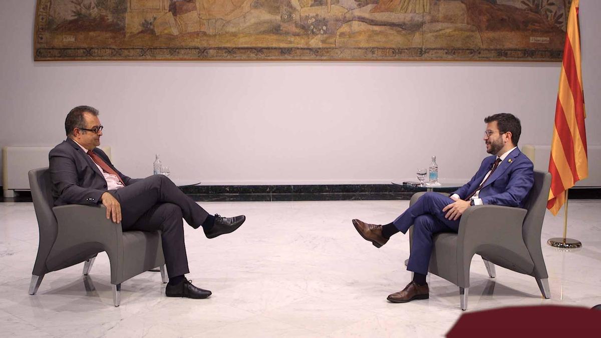 Entrevista al President de la Generalitat, Pere Aragonès, per Albert Sáez