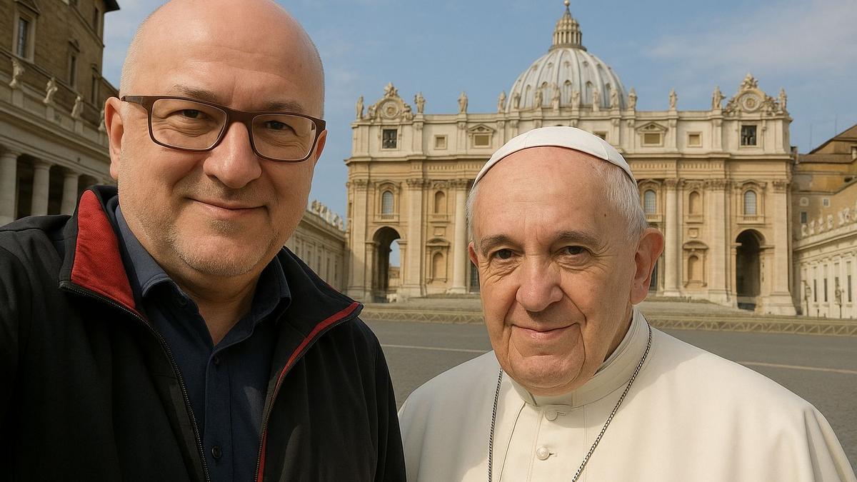 Un selfie con el Papa