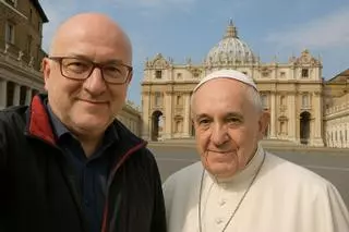 Un selfie con el Papa