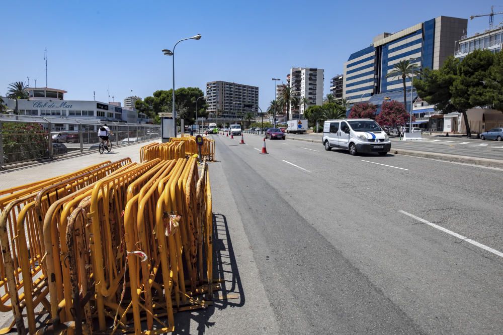 Hier wird mehr Platz für Radfahrer an Palmas Promenade geschaffen