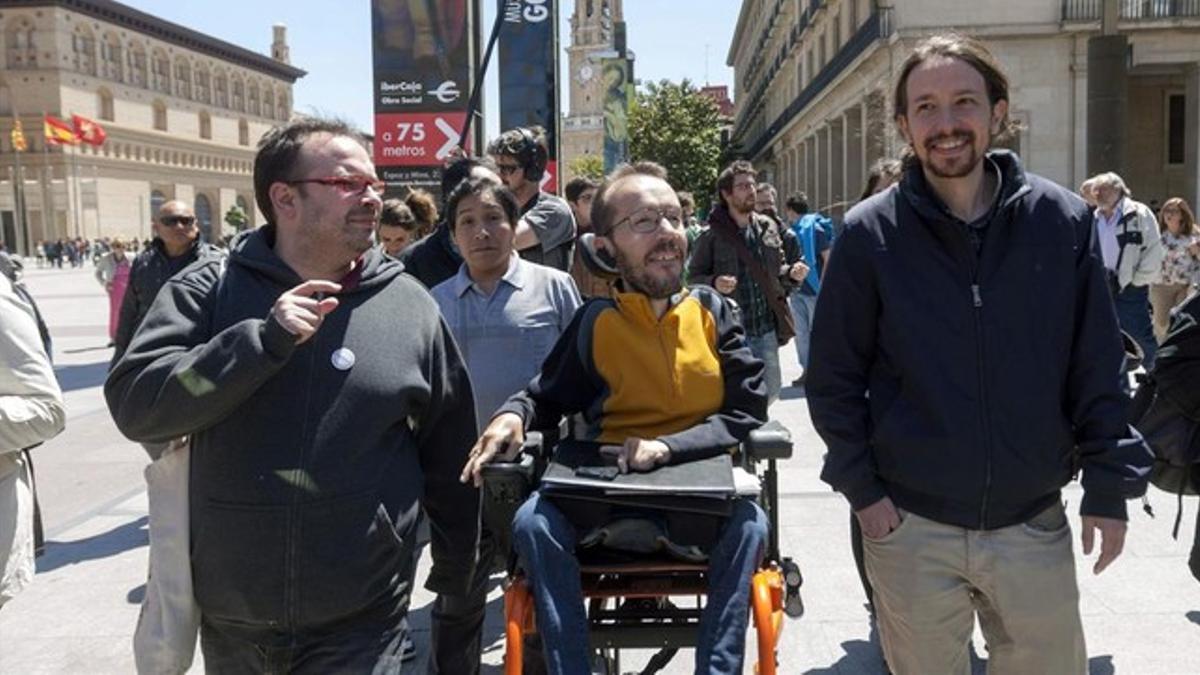 Iglesias apoya a Echenique en Zaragoza.