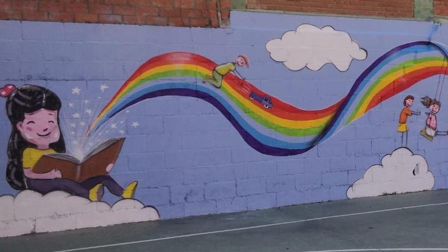 Nuevo mural en un colegio de Zamora