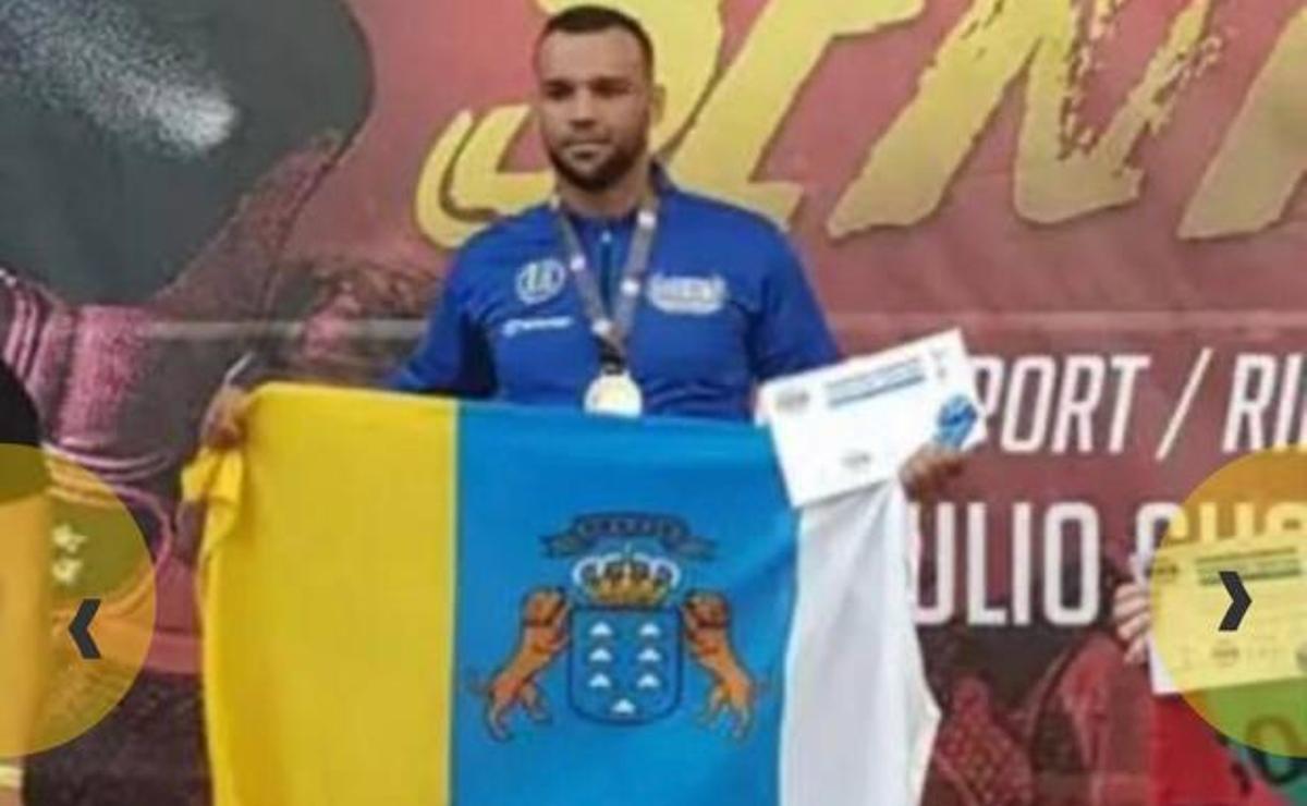 Aomar Abdel Lah Belghazi fue campeón nacional de kick boxing con la selección canaria